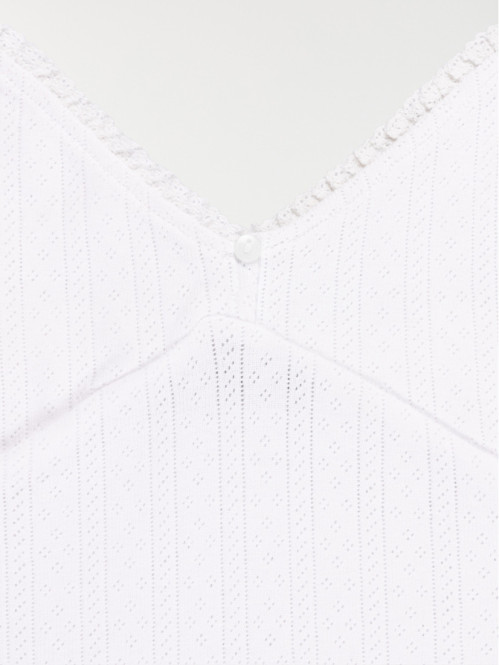 Débardeur col V dentelle...