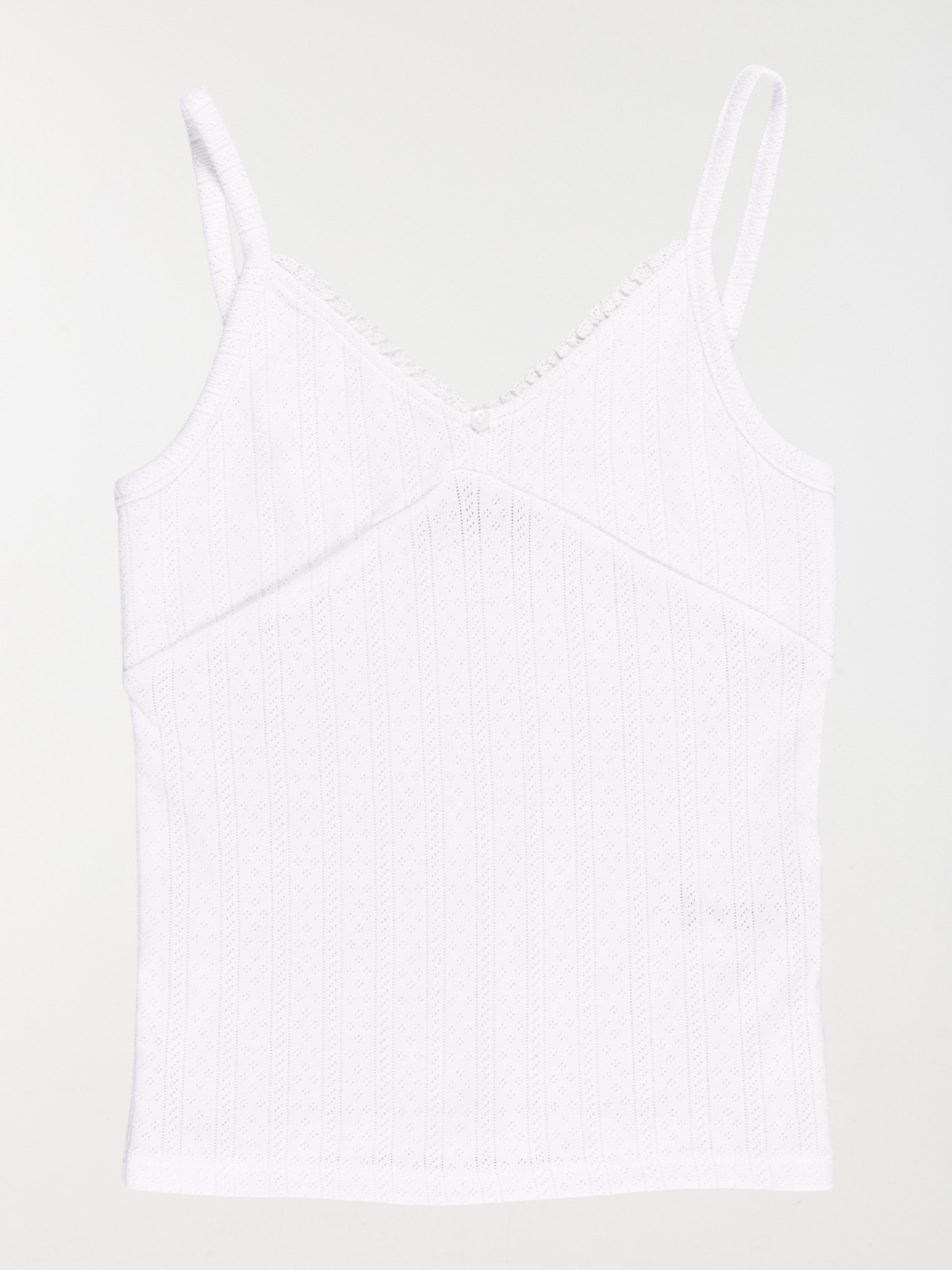 Débardeur col V dentelle fille (XXS-M)