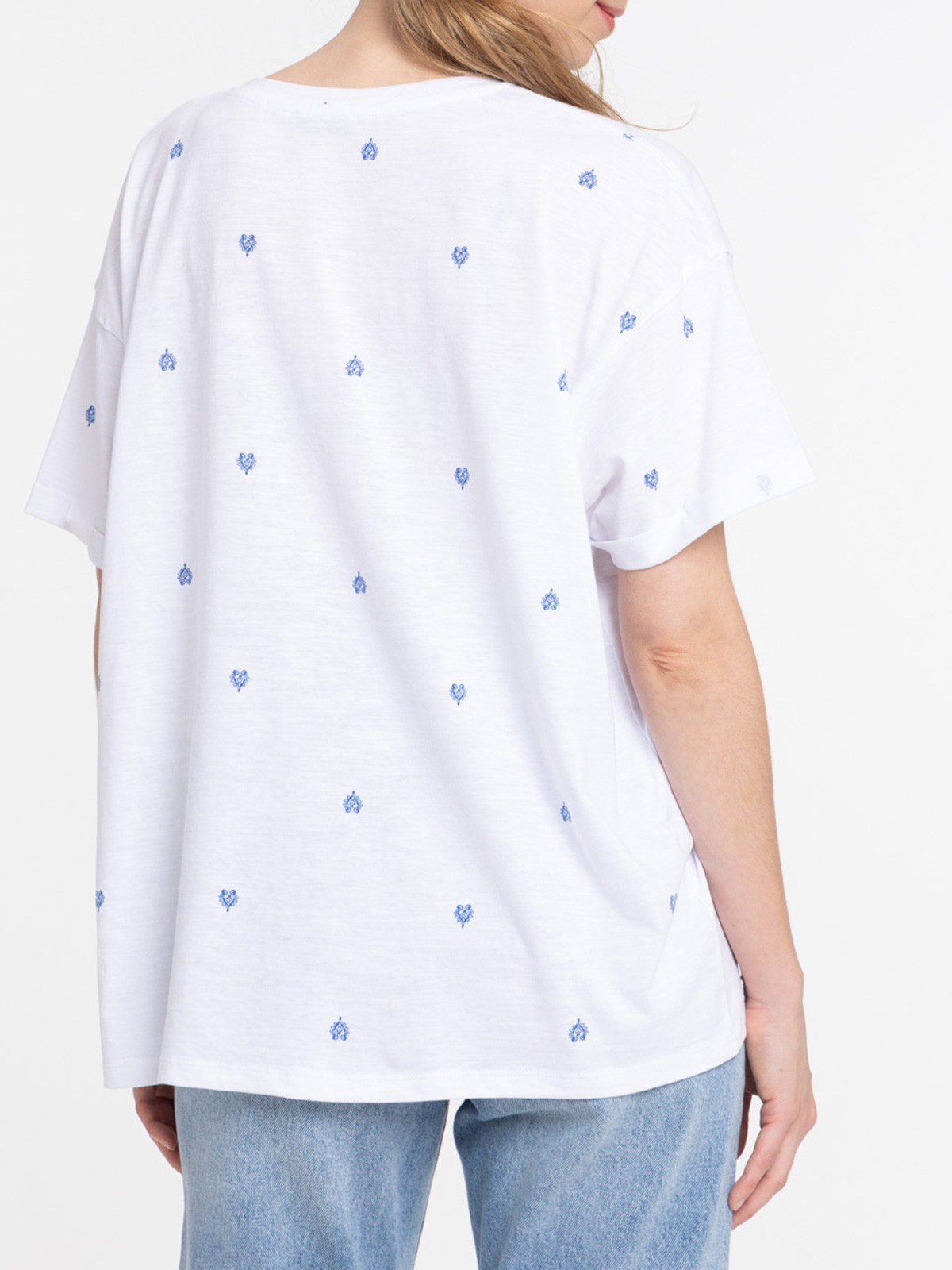 T-shirt imprimé poche poitrine femme