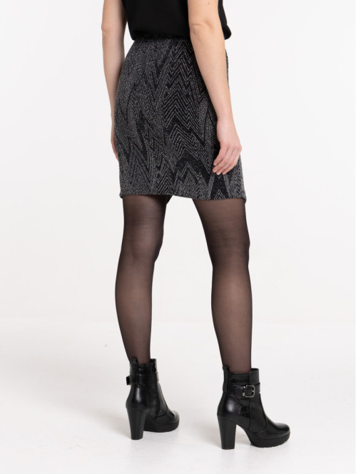 Jupe maille pailletée femme 