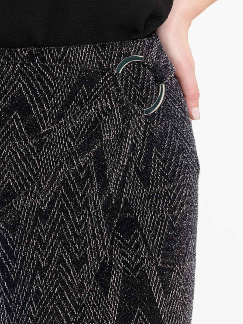 Jupe maille pailletée femme 