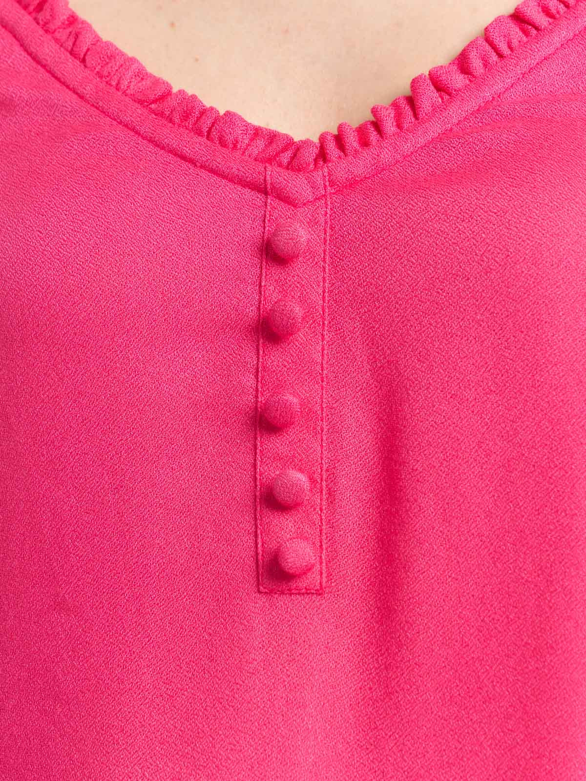 Top uni flamant rose femme
