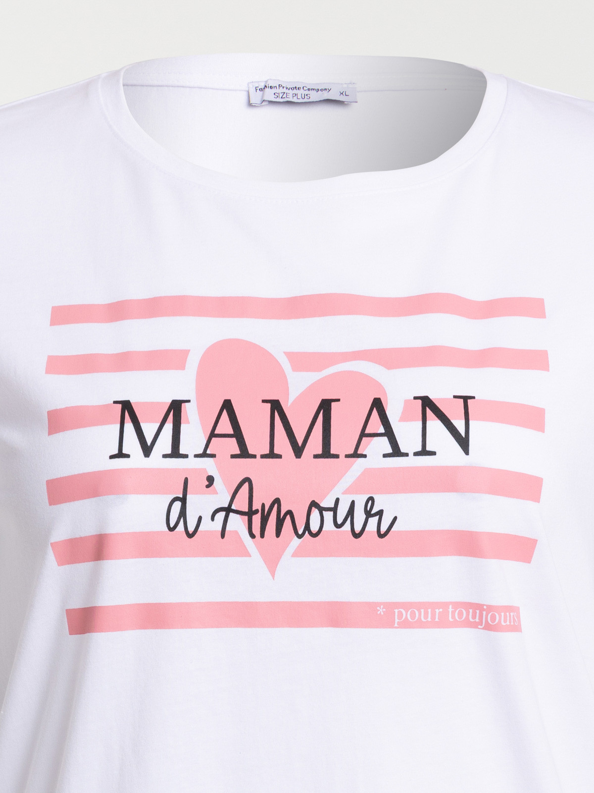 Tee-shirt message grande taille femme