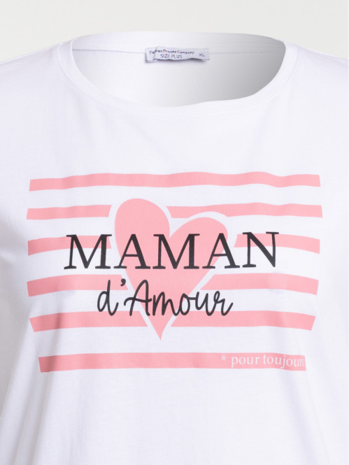 Tee-shirt message grande taille femme