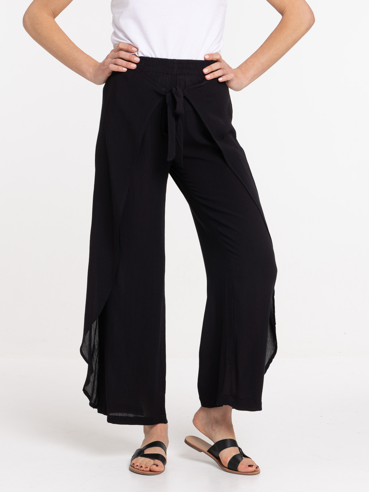 Pantalon noir fluide femme