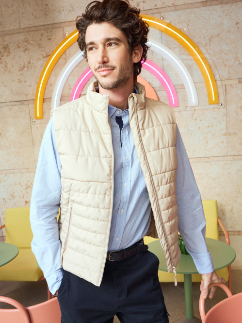 Blouson sans manches sable homme