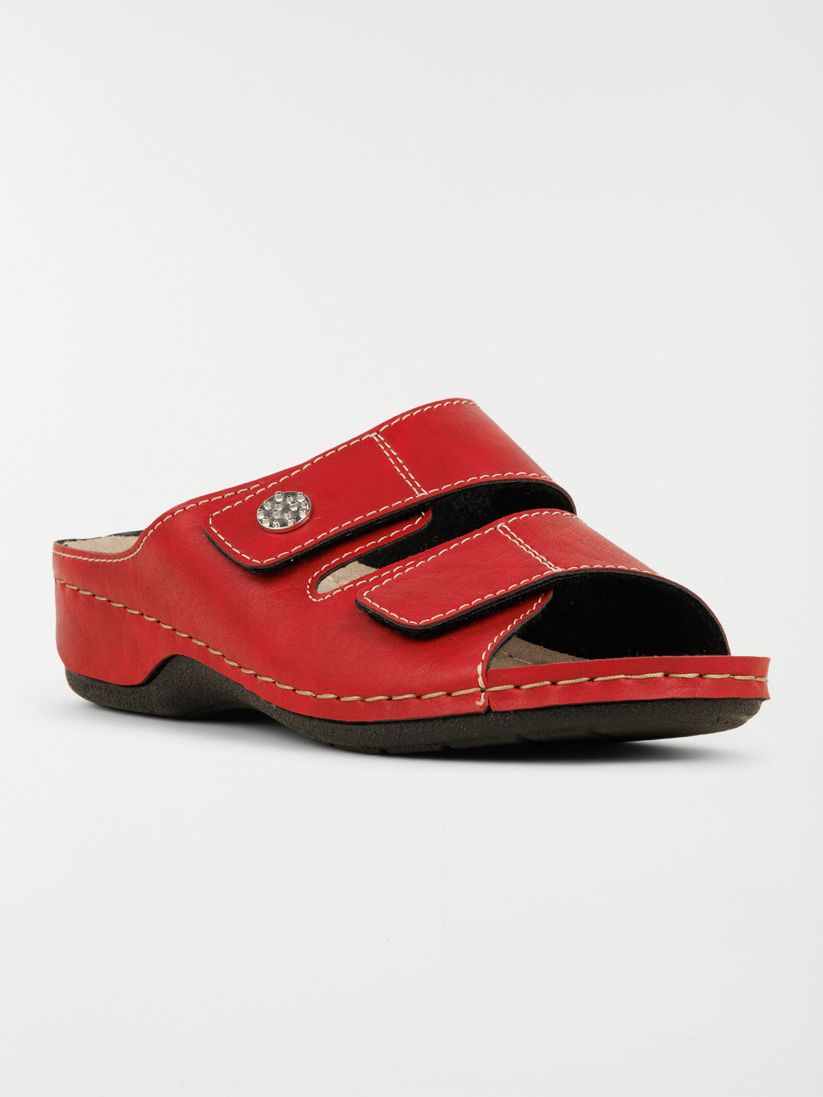 Mule confort rouge femme (36-41)
