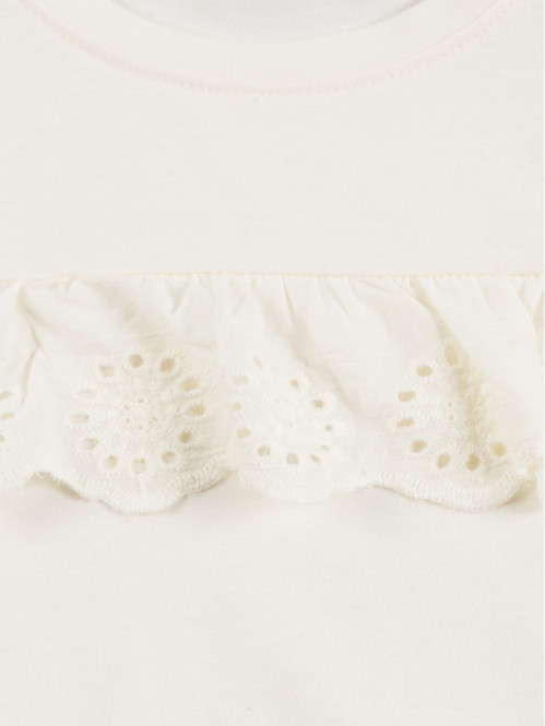 T-shirt broderie anglaise fille (3-12A) T-shirt broderie anglaise fille (3-12A)