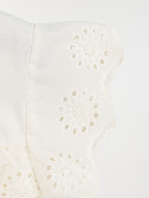 T-shirt broderie anglaise fille (3-12A) T-shirt broderie anglaise fille (3-12A)