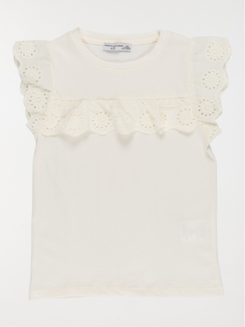T-shirt broderie anglaise fille (3-12A)