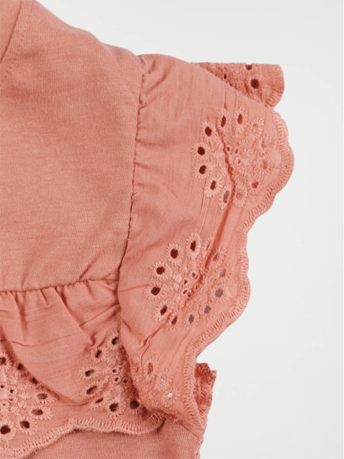 T-shirt fille broderie...