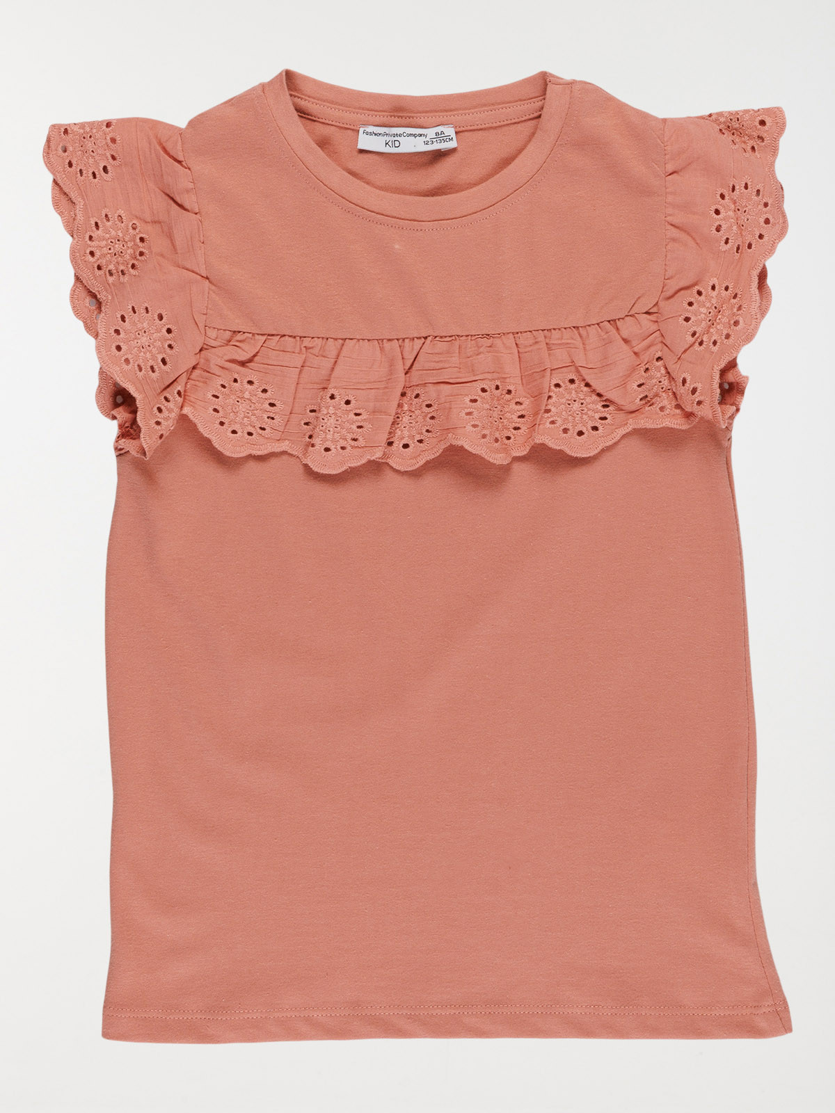 T-shirt fille broderie anglaise (3-12A)