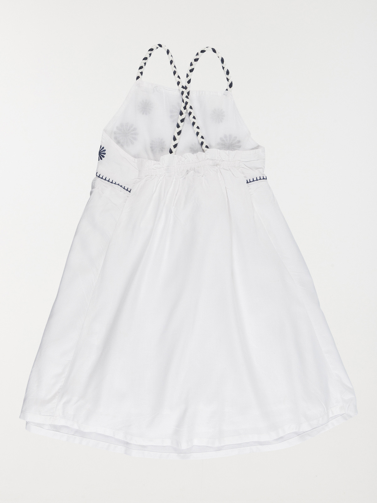 Robe blanche à bretelles fille (3-12A) Robe blanche à bretelles fille (3-12A)