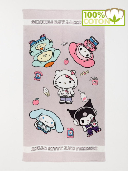 Drap de plage 90 x 170 cm Kuromi