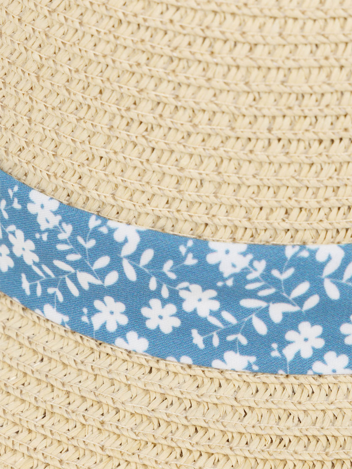 Chapeau de paille ruban fleuri fille