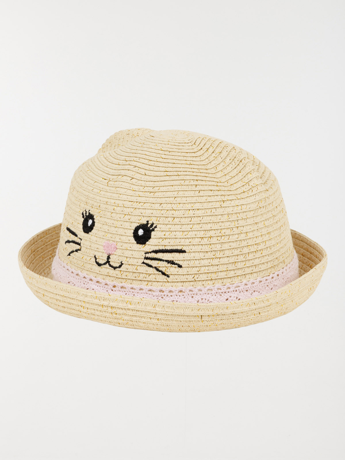 Chapeau chat brodé fille