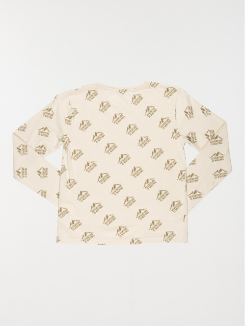 T-shirt beige imprimé garçon (10-16A)