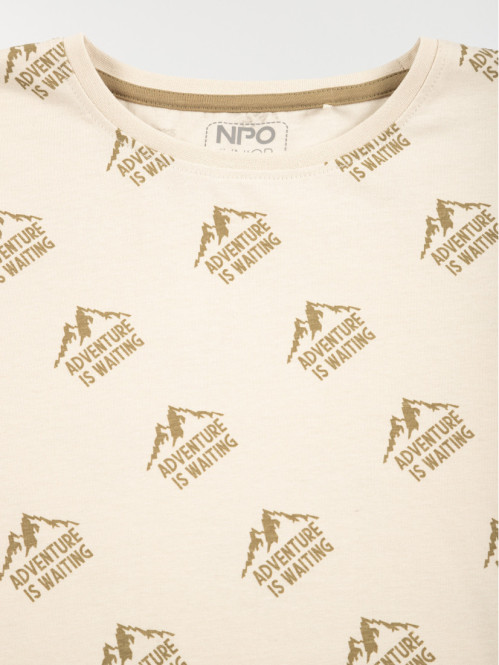 T-shirt beige imprimé garçon (10-16A)