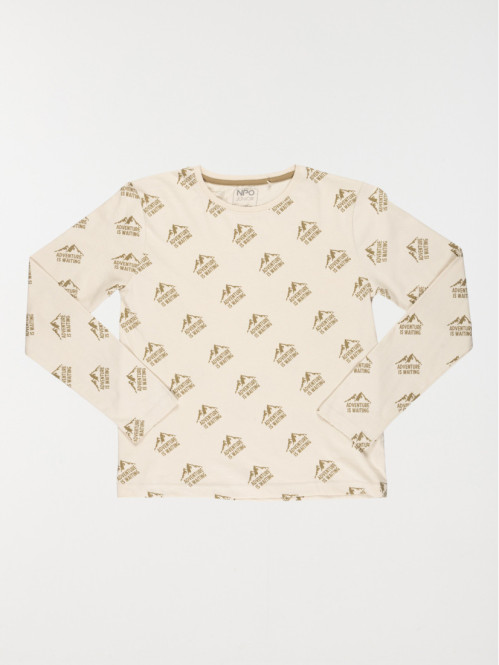 T-shirt beige imprimé garçon (10-16A)
