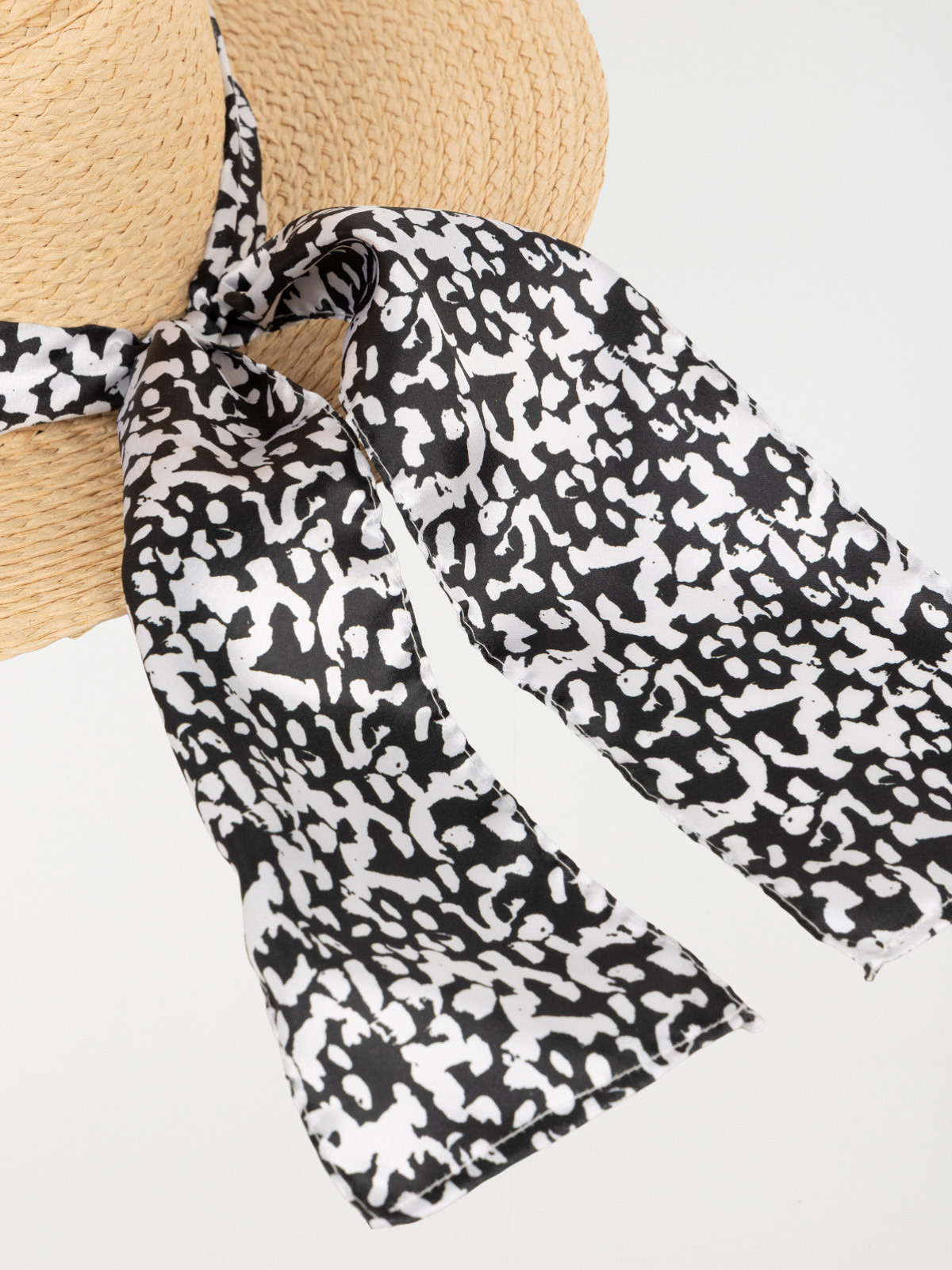 Chapeau de plage ruban imprimé femme