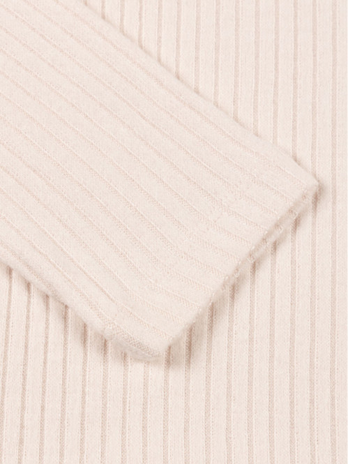 Pull col rond écru fille (10-16A)