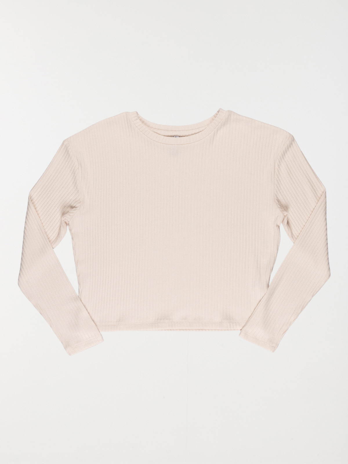 Pull col rond écru fille (10-16A)