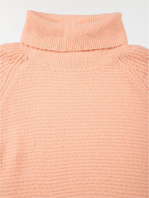 Pull col haut rose fille (10-16A) Pull col haut rose fille (10-16A)
