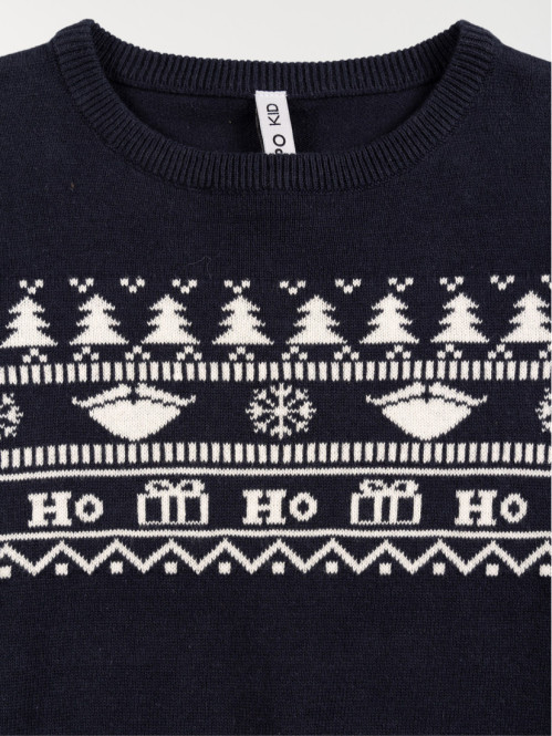 Pull jacquard de Noël garçon (10-16A) Pull jacquard de Noël garçon (10-16A)