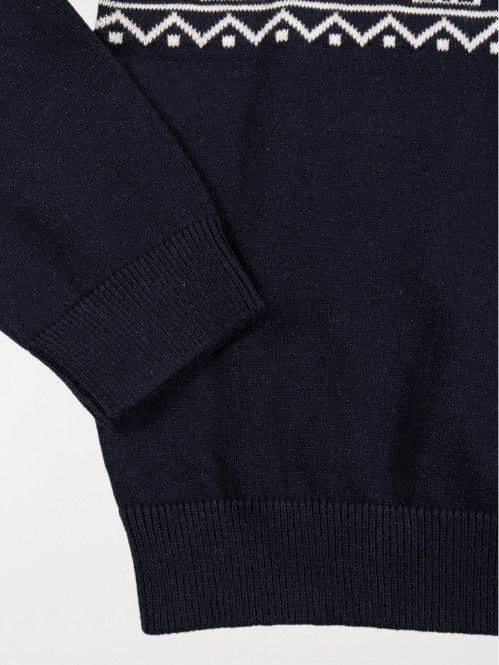 Pull jacquard de Noël garçon (10-16A) Pull jacquard de Noël garçon (10-16A)