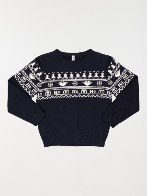 Pull jacquard de Noël garçon (10-16A)