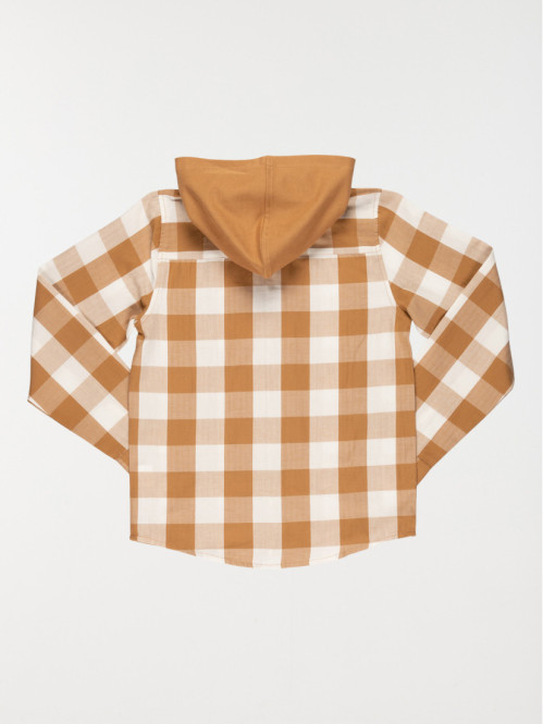 Chemise à capuche camel garçon (10-16A) Chemise à capuche camel garçon (10-16A)