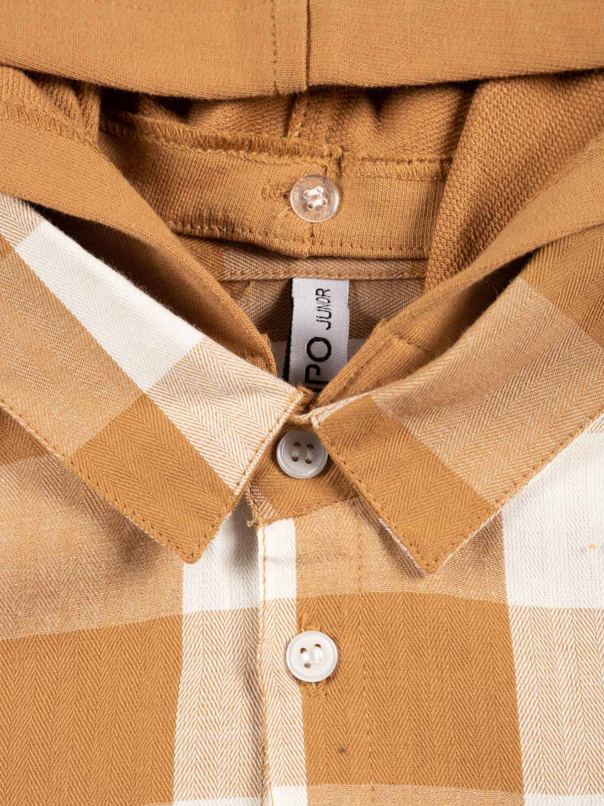 Chemise à capuche camel garçon (10-16A) Chemise à capuche camel garçon (10-16A)