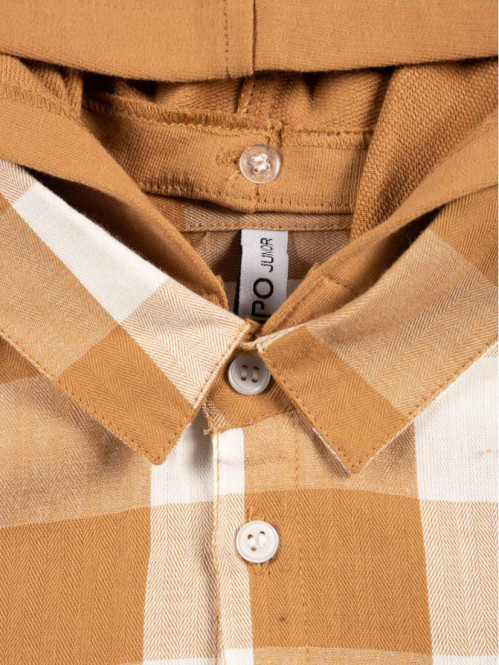 Chemise à capuche camel garçon (10-16A) Chemise à capuche camel garçon (10-16A)