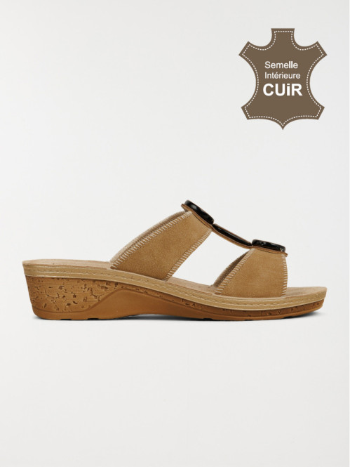Mules perles bois femme confort (36-41)
