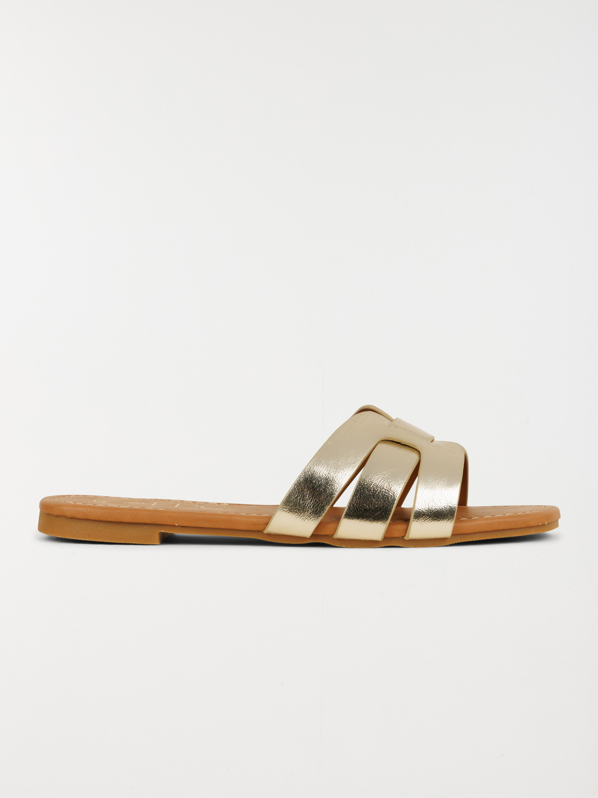 Mules plates dorées femme (36-41)