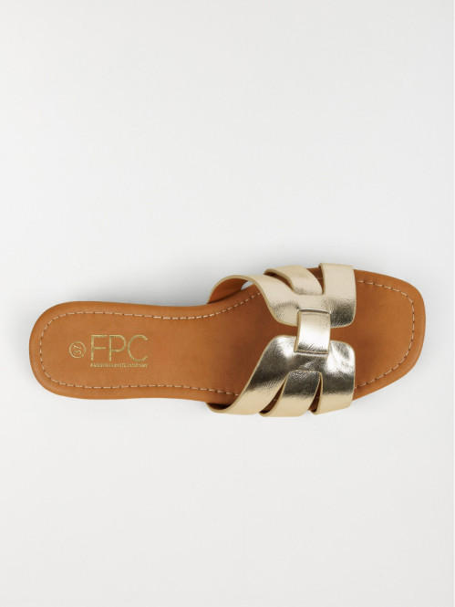 Mules plates dorées femme (36-41) Mules plates dorées femme (36-41)