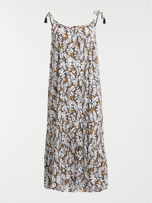 Robe longue imprimée femme