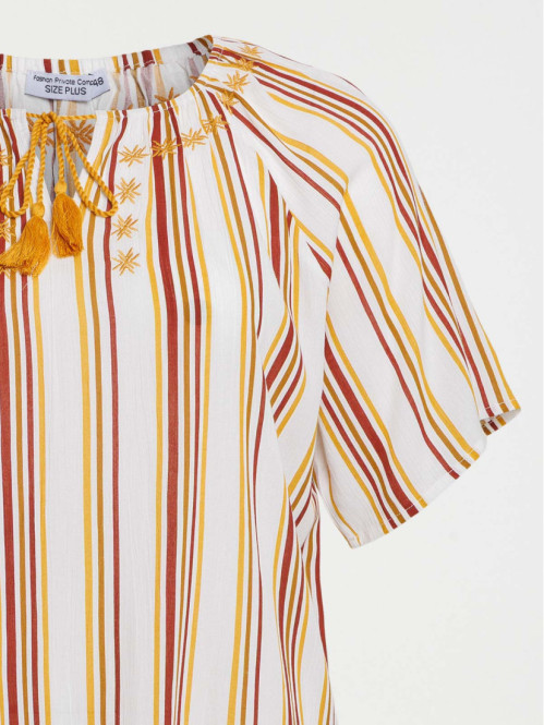 Blouse rayée grande taille...