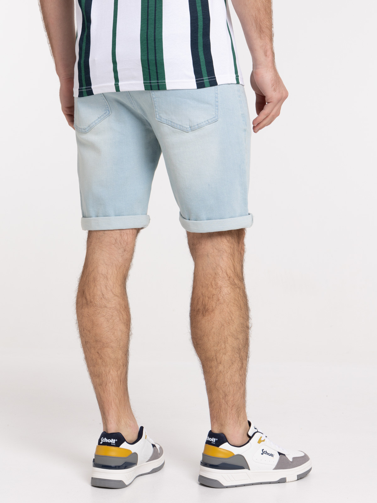 Bermuda jean bleached homme