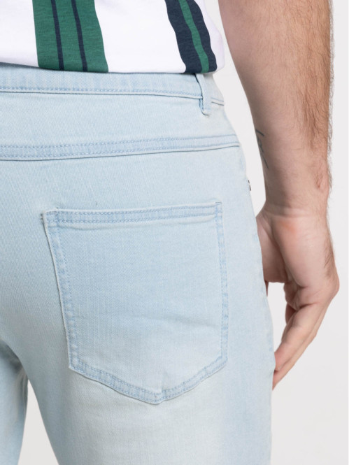 Bermuda jean bleached homme