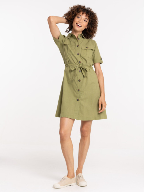 Robe saharienne boutonnée...