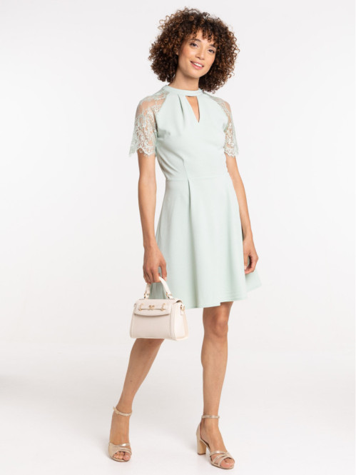 Robe courte manches en...