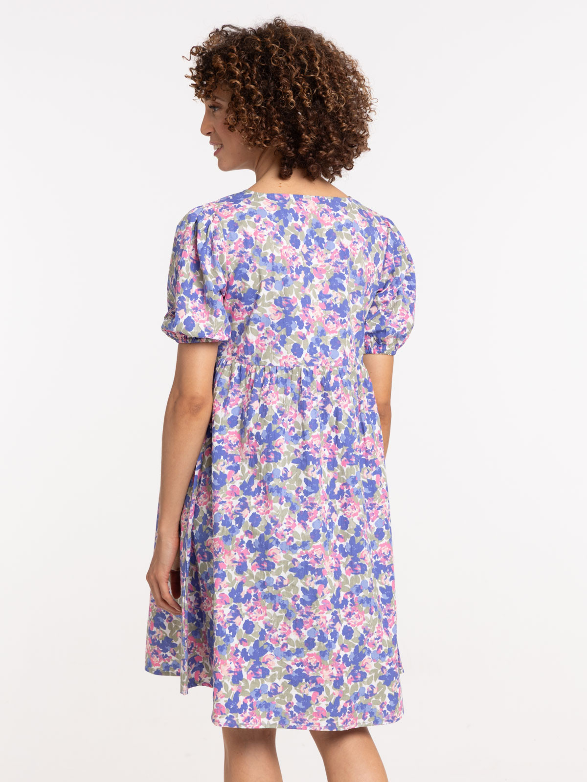 Robe fleurie noeuds femme