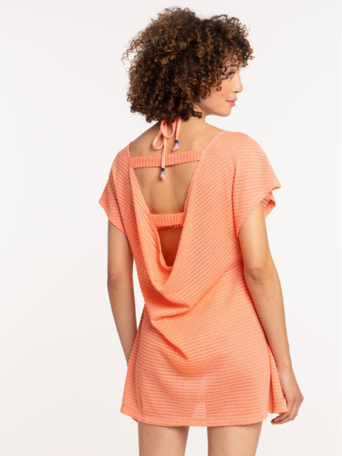 Robe de plage corail femme
