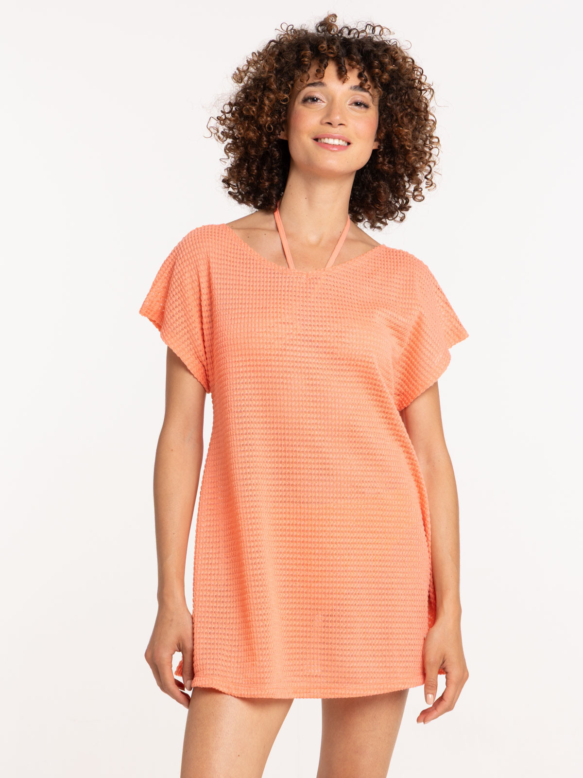 Robe de plage corail femme
