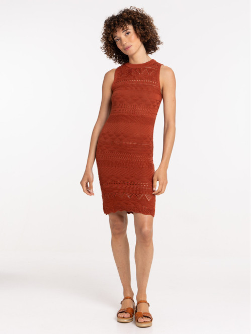 Robe courte crochet sienne...