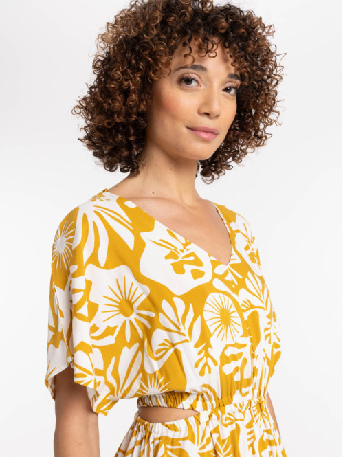 Robe longue imprimée femme