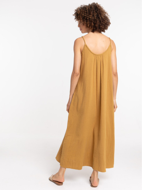 Robe longue double gaze de coton femme Robe longue double gaze de coton femme