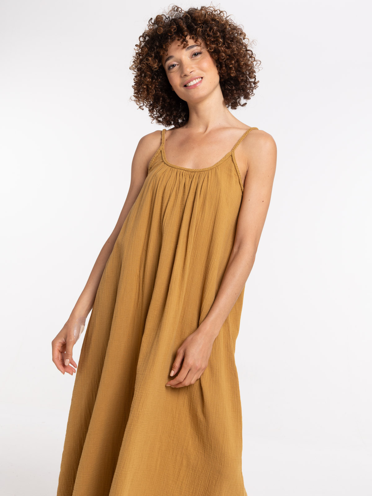 Robe longue double gaze de coton femme Robe longue double gaze de coton femme