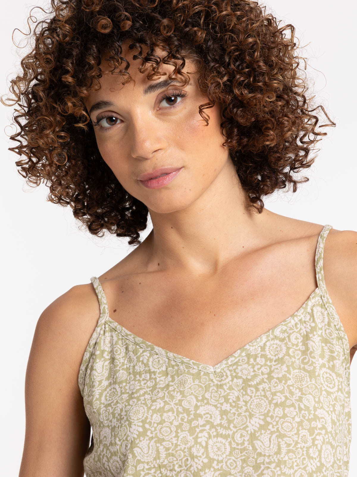 Débardeur motif double gaze coton femme